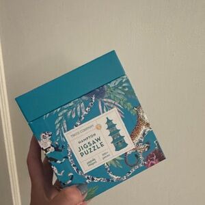 Two's Company Teal and Multicolor Jigsaw Puzzle